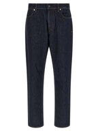 Stone Island Blue Cotton Straight-Leg Jeans
