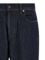 Stone Island Blue Cotton Straight-Leg Jeans