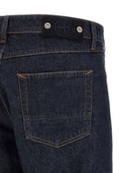 Stone Island Blue Cotton Straight-Leg Jeans