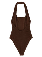 Hunza G Brown Polyamide One-Piece Swimsuit