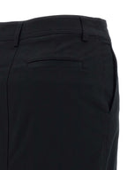 Black Cotton Midi Skirt