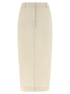 THELATEST White Cotton Midi Skirt