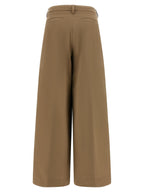 THELATEST Brown Cotton Casual Pants