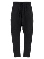 Black Cotton Casual Pants