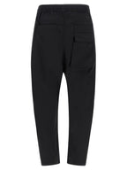 Black Cotton Casual Pants