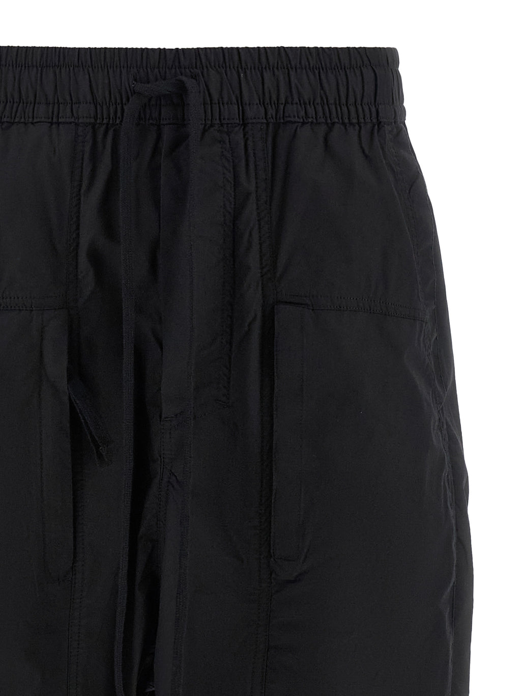 Black Cotton Casual Pants