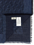 Fendi Blue Cotton Scarf