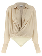 Beige Viscose Bodysuit