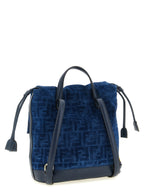 Fendi Blue Cotton Backpack