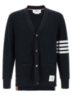 Thom Browne Blue Cotton Cardigan