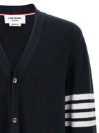 Thom Browne Blue Cotton Cardigan