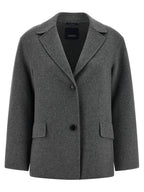 'S Max Mara Gray Virgin Wool Blazer
