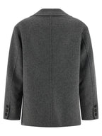 'S Max Mara Gray Virgin Wool Blazer