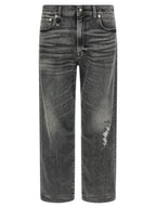R13 Gray Cotton Boyfriend Jeans