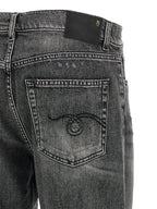 R13 Gray Cotton Boyfriend Jeans