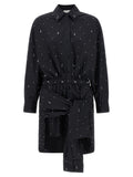 Black Cotton Short Dress
