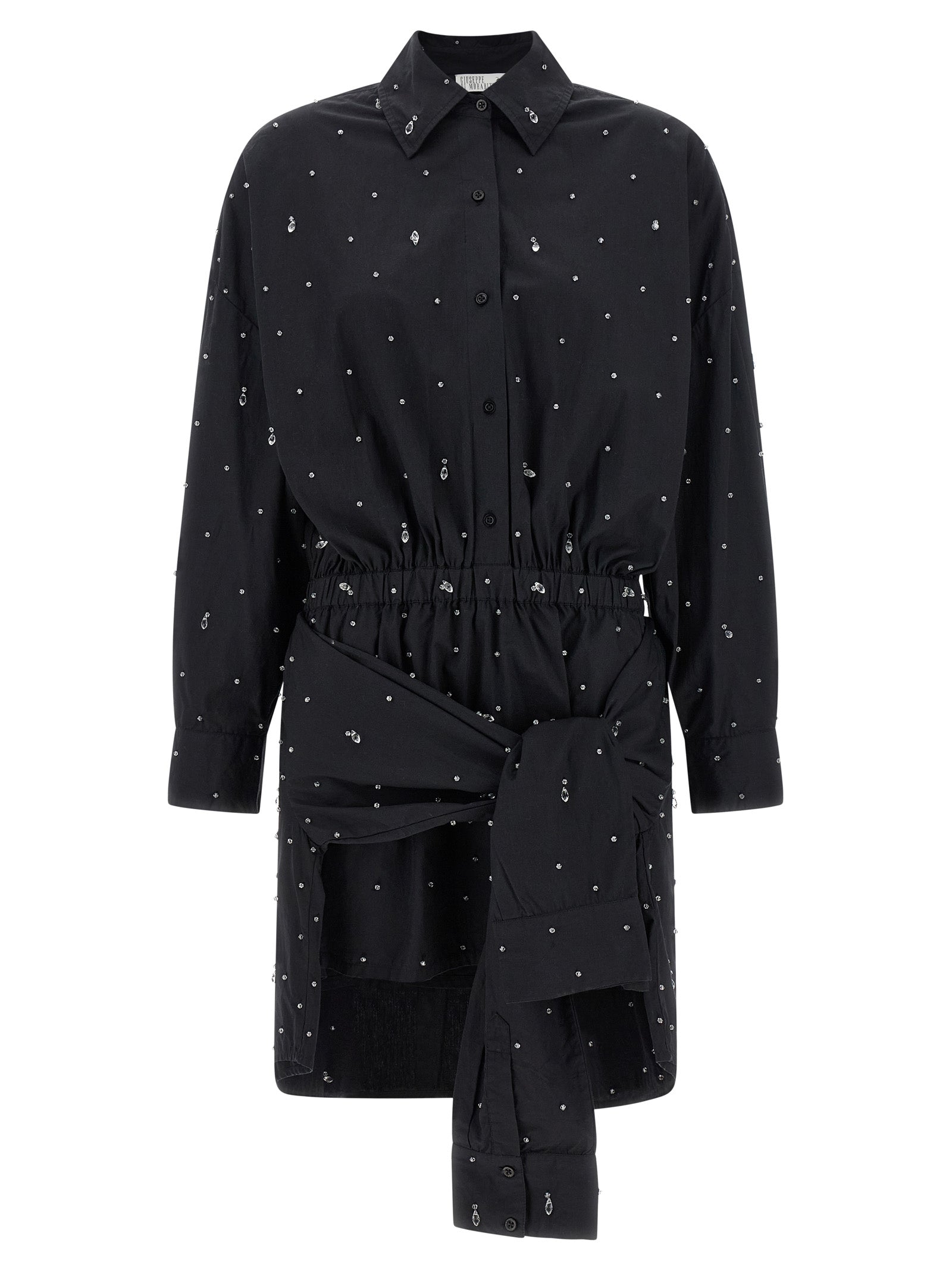 Black Cotton Short Dress