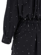 Black Cotton Short Dress