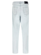 Stone Island Blue Cotton Straight-Leg Jeans