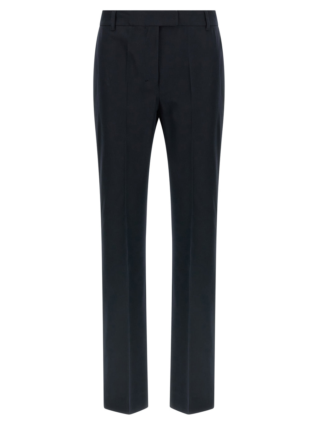 Blue Cotton Flared Pants