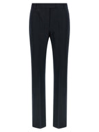 Blue Cotton Flared Pants