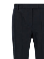 Blue Cotton Flared Pants