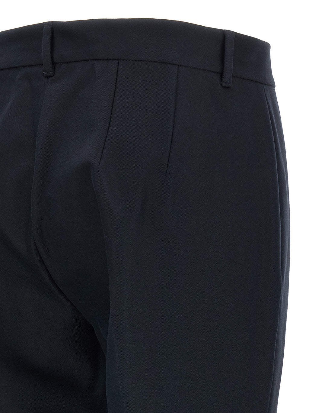 Blue Cotton Flared Pants