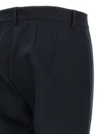 Blue Cotton Flared Pants