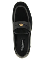 Black Calfskin Slip-On Loafers