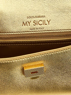 Dolce & Gabbana Gold Calfskin Handbag