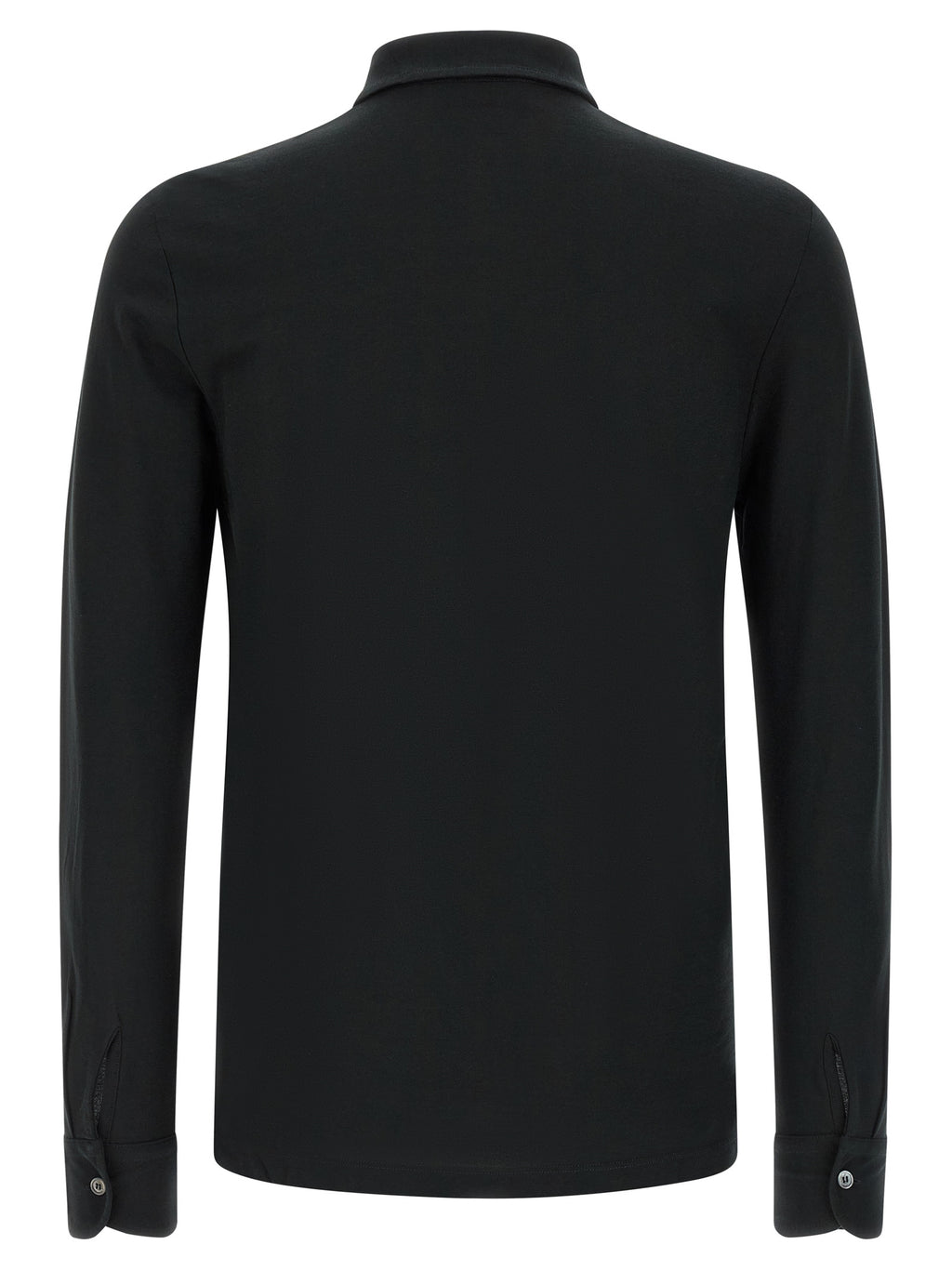 Black Cotton Polo Shirt