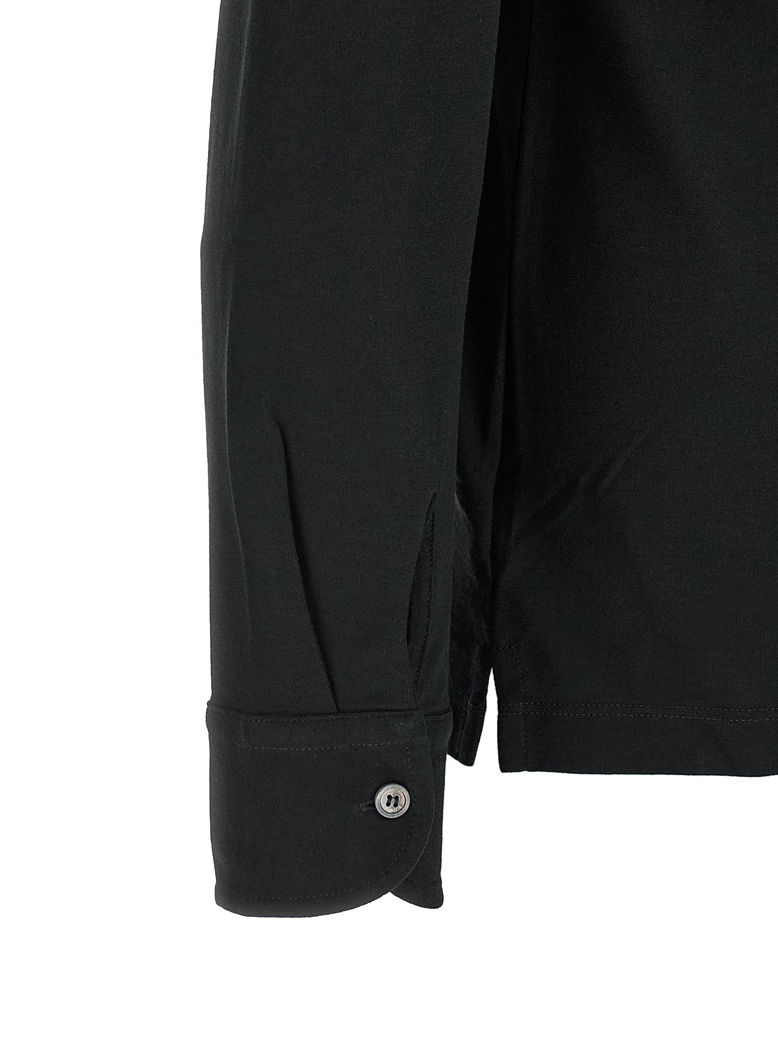 Black Cotton Polo Shirt