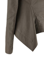 Rick Owens Gray Lamb Leather Leather Jacket
