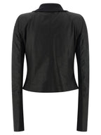 Rick Owens Black Lamb Leather Leather Jacket