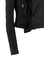 Rick Owens Black Lamb Leather Leather Jacket