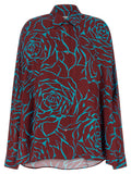 Dries Van Noten Bordeaux Viscose Blouse