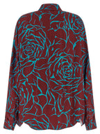 Dries Van Noten Bordeaux Viscose Blouse