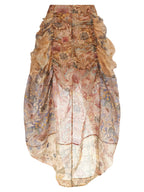 Zimmermann Multicolor Linen Midi Skirt