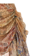 Zimmermann Multicolor Linen Midi Skirt