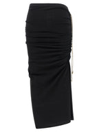Rick Owens Black Cotton Midi Skirt