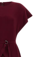 Norma Kamali Bordeaux Polyester Midi Dress