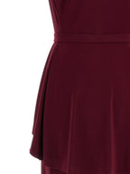 Norma Kamali Bordeaux Polyester Midi Dress