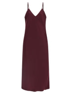 Norma Kamali Bordeaux Polyester Midi Dress