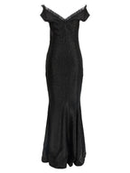 Norma Kamali Black Polyester Long Dress