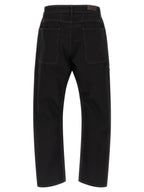 Lemaire Black Cotton Relaxed Fit Jeans