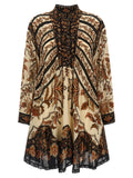 FARM RIO Beige Viscose Short Dress