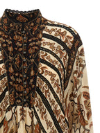 FARM RIO Beige Viscose Short Dress