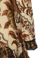 FARM RIO Beige Viscose Short Dress