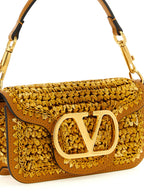 Valentino Garavani Gold Viscose Shoulder Bag