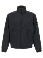 Stone Island Blue Polyester Shell Jacket